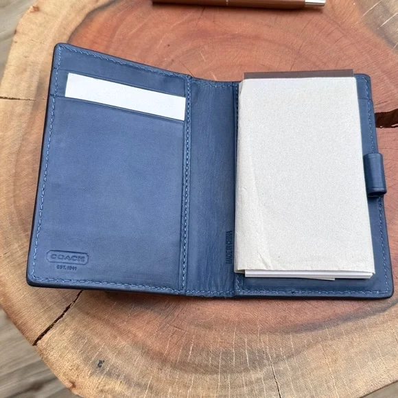 Coach Navy Blue Y2K Pocket Notepad and Cover. New - Picture 3 of 5